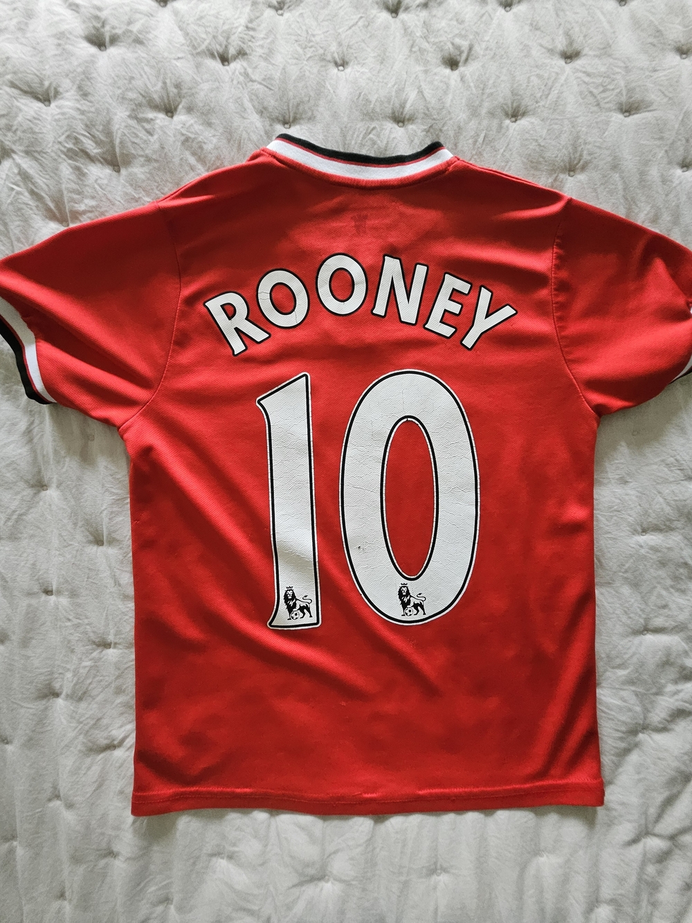 Vintage 2014-15 Nike Manchester United Wayne Rooney #10 Home Jersey Size Youth L